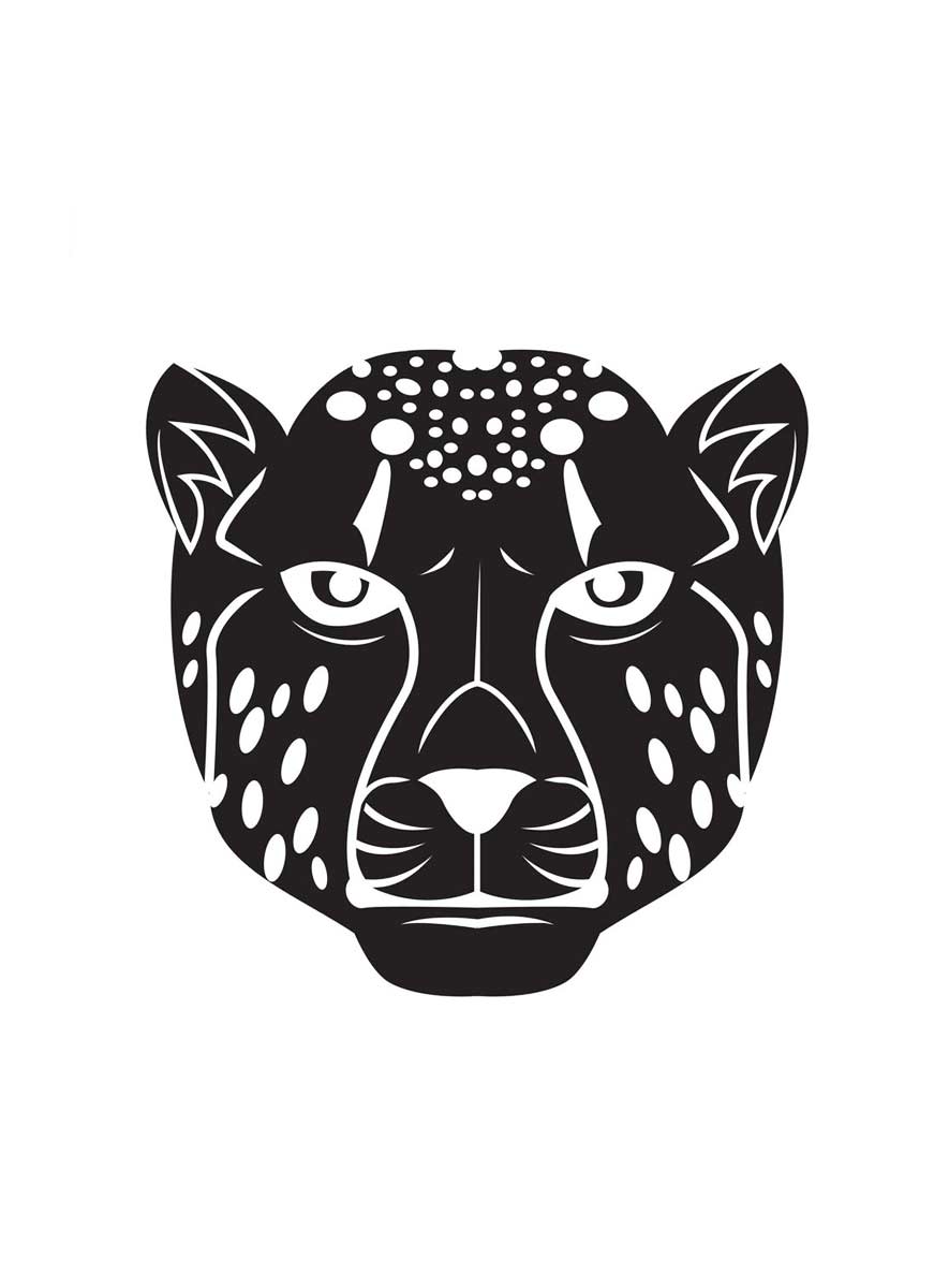 Giraffee Matte Paper Framed Poster – Black