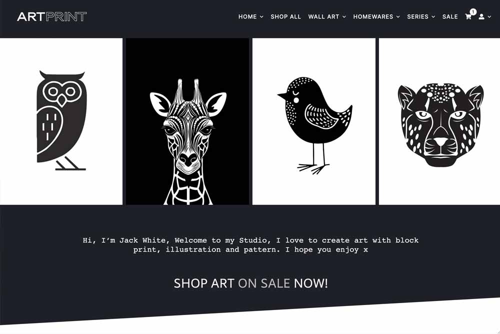 100% scalable WordPress e-commerce website for designers and print makers