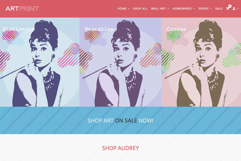Pop Art WordPress e-commerce Budget Website